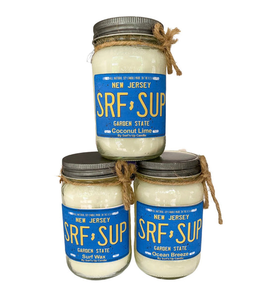 New Jersey License Plate Mason Jar Candle