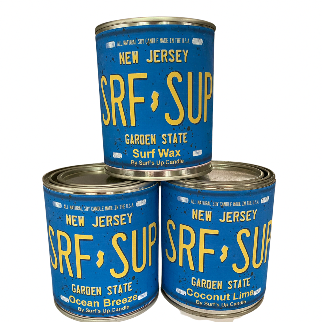 New Jersey License Plate Paint Can Candle