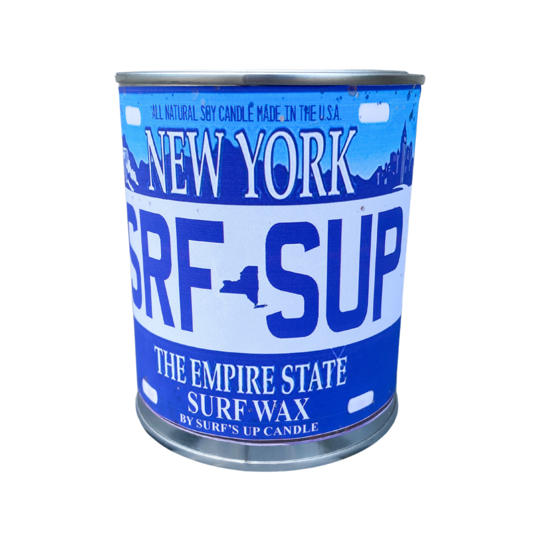 New York License Plate Paint Can Candle