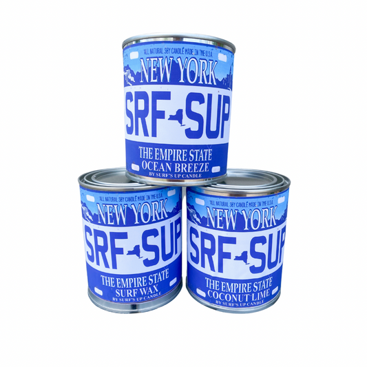 New York License Plate Paint Can Candle