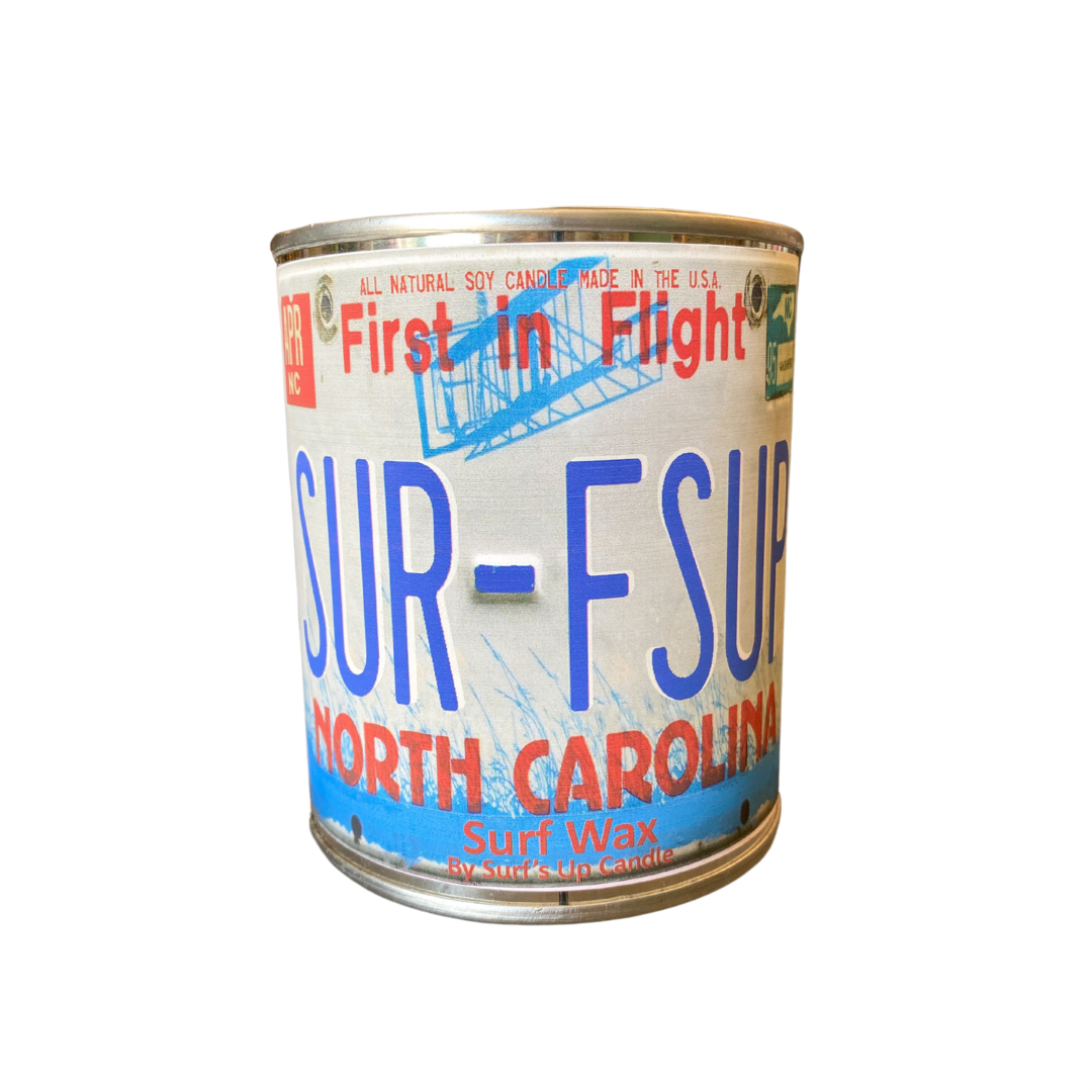 North Carolina License Plate Paint Can Candle