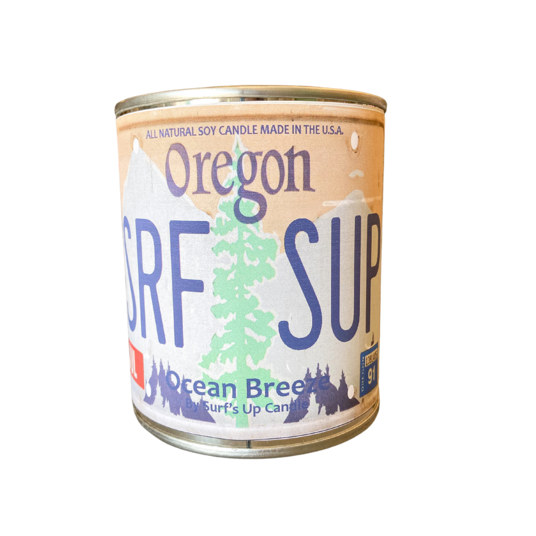 Oregon License Plate Paint Can Candle