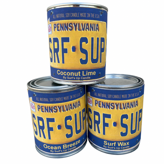 Pennsylvania License Plate Paint Can Candle