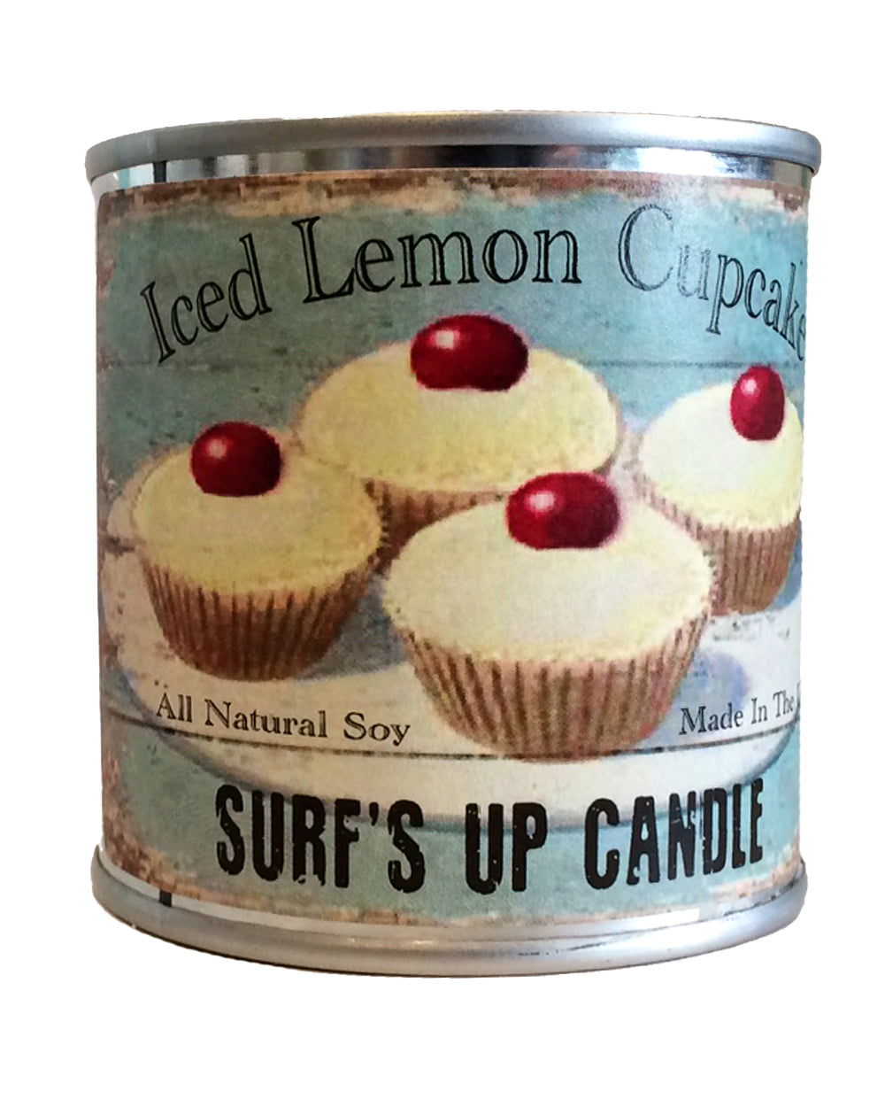 surfs up iced lemon cupcake soy candle