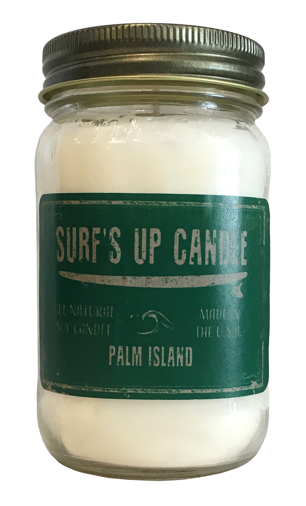 surfs up candle palm island soy candle