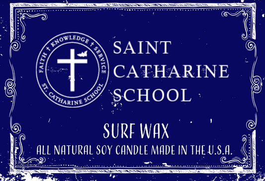 Saint Catharine Custom Surf Wax Candle - 16oz Mason Jar