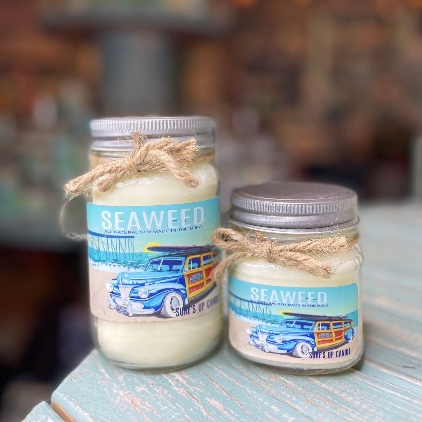 Seaweed Mason Jar Candle - Vintage Collection