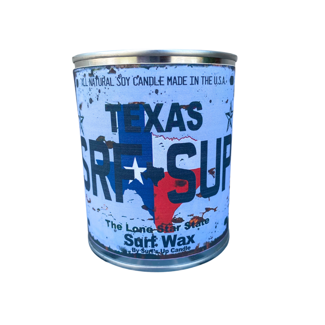 Texas License Plate Paint Can Candle