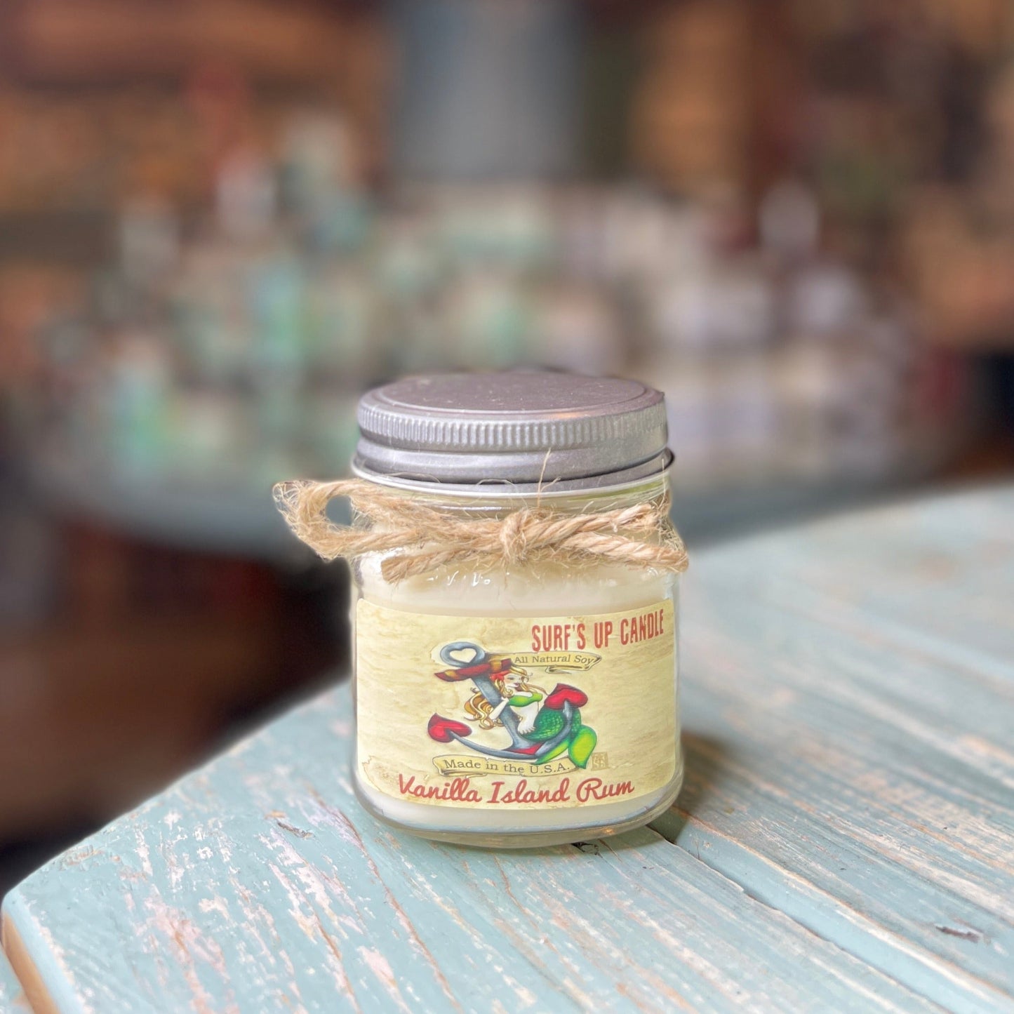 Vanilla Island Rum Mason Jar Candle - Vintage Collection
