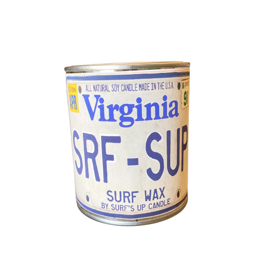 Virginia License Plate Paint Can Candle